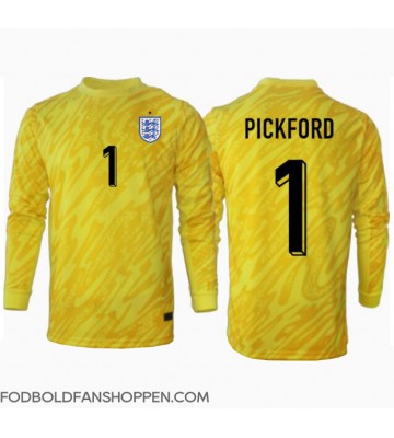 England Jordan Pickford #1 Målmand Udebanetrøje EM 2024 Langærmet